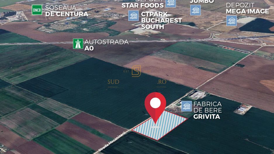 Teren generos in Sudul Capitalei, 25.000 mp, langa Berceni si nod rutier A0 - Poză 5