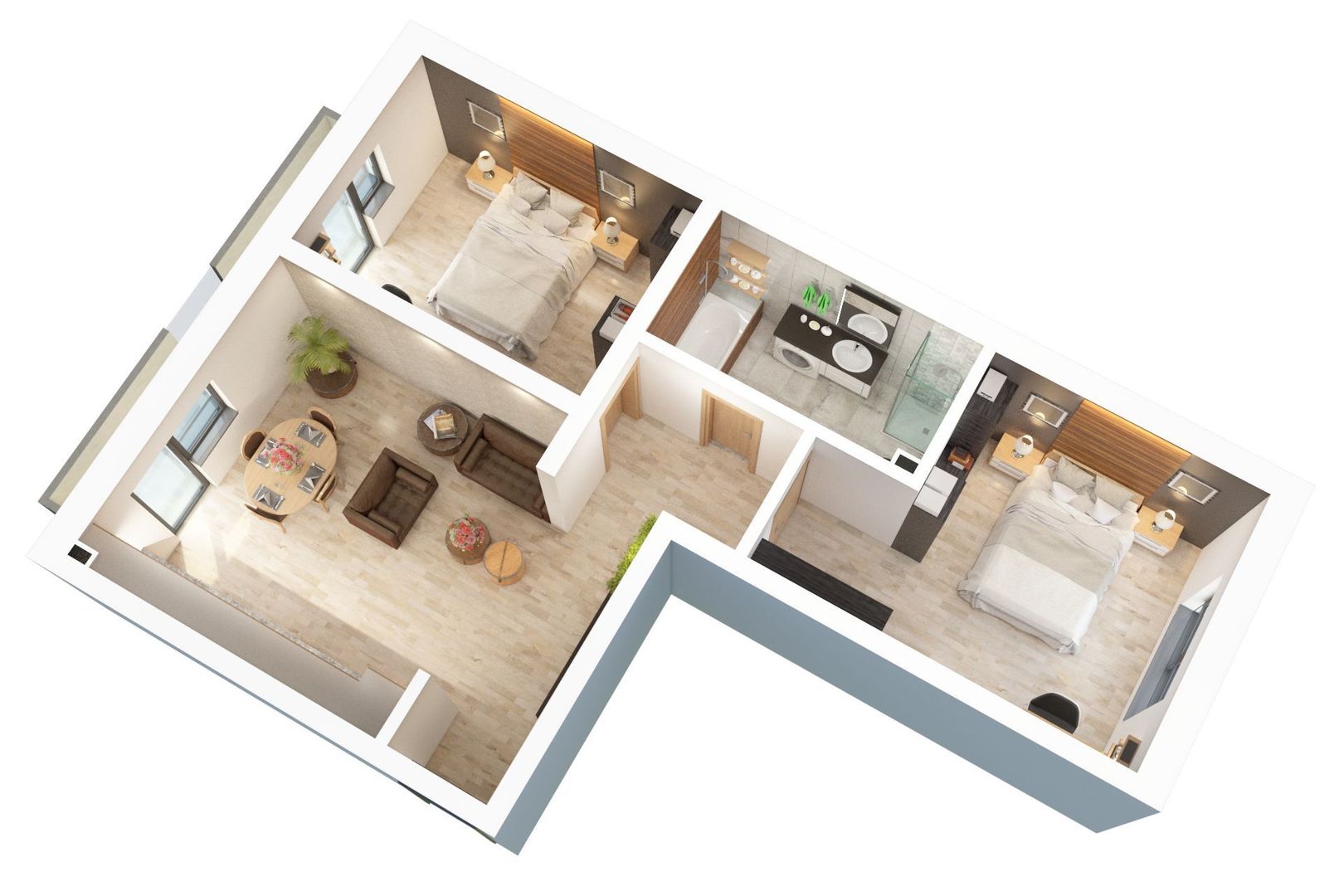Apartament 3 camere, 61 mp, Balcon, Zona Doamna Stanca Comision 0 - Poză 7