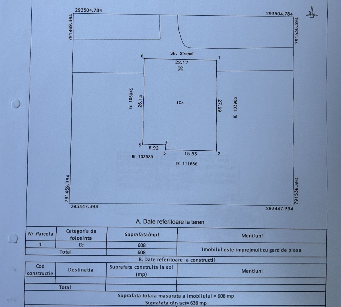Teren intravilan 608mp Agigea RO-RO toate utilitățile vedere la mare - Schiță 5