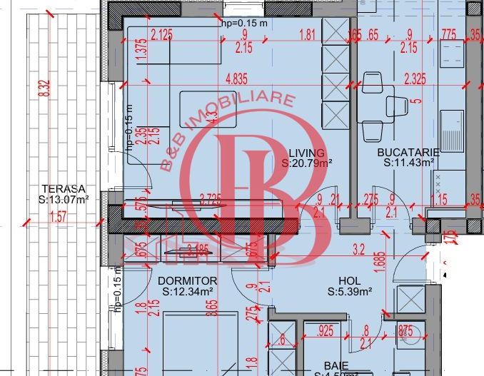 Apartament 2 camere-Decomandat-Theodor Pallady-Sector 3 - Schiță 8
