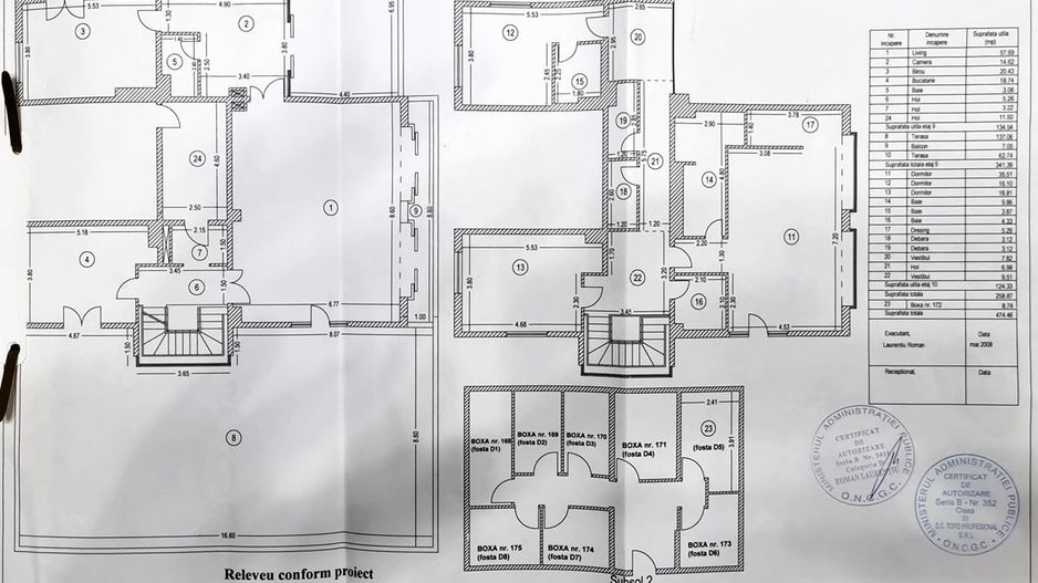 PENTHOUSE CU VEDERE PANORAMICA 258mp|| TERASE 215 MP || 3 LOCURI DE PARCARE - Schiță 39