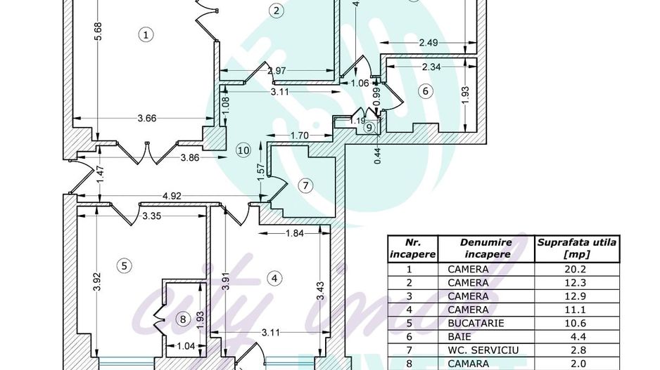 4 camere  spatioase | 93 mp |Marriott-13 Septembrie - Poză 3