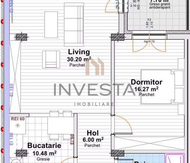 Apartament 2 camere decomandat 68 mp si terasa, bloc nou, Marasti! - Poză 4