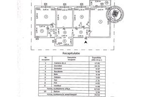 Apartament 3 camere , renovat recent, zona Sebastian-Rahova - Schiță 8