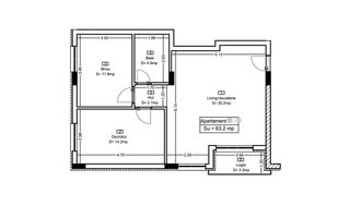 Apartament cu 3 camere finisat/63.2mp/imobil calitativ/CF. - Poză 2