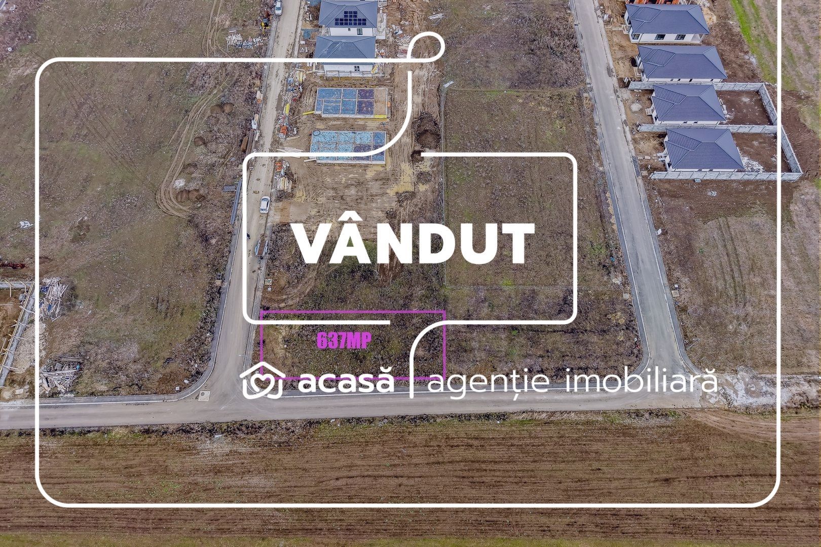 VÂNDUT - Teren 637 mp | 2 fronturi stradale | Cartier Via Carmina - Poză 1