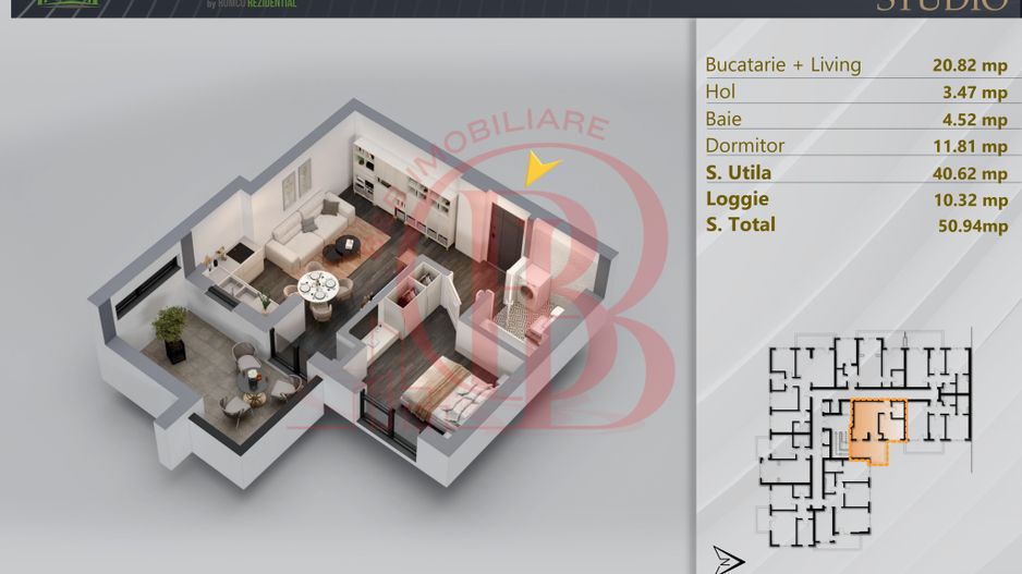 Apartament 2 camere Proiect Premium Panouri Fotovoltaice - Schiță 12
