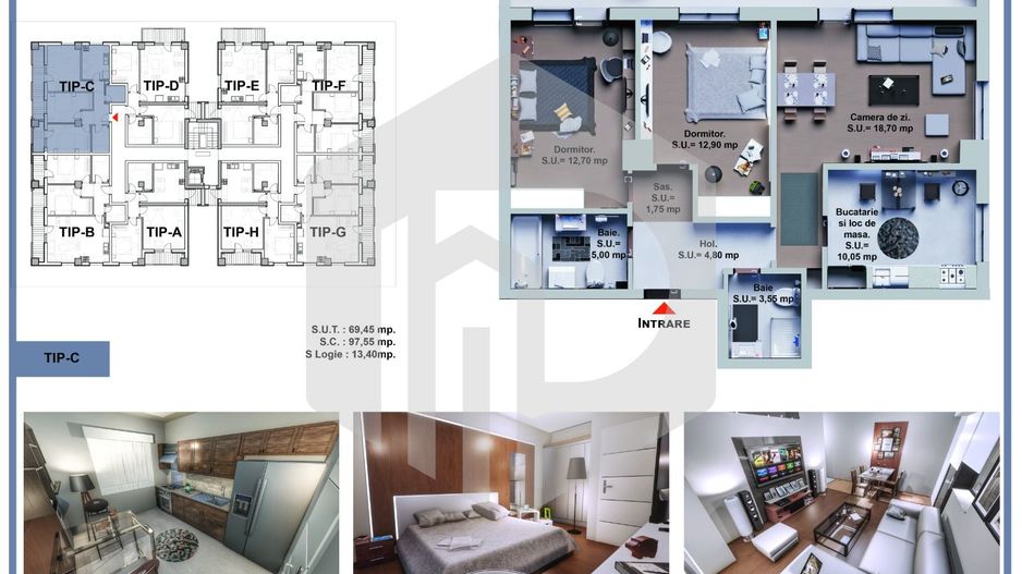 Decomandat - Apartament 3 camere  - Decomandat - Zona De Vest - Poză 4