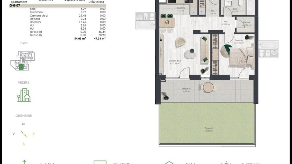 COM 0% Apartament nou cu 2 camere si gradina | Denya Forest - Poză 11