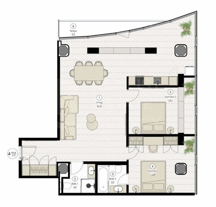 Apartament Premium cu 3 camere, Helios Residence, București - Poză 13