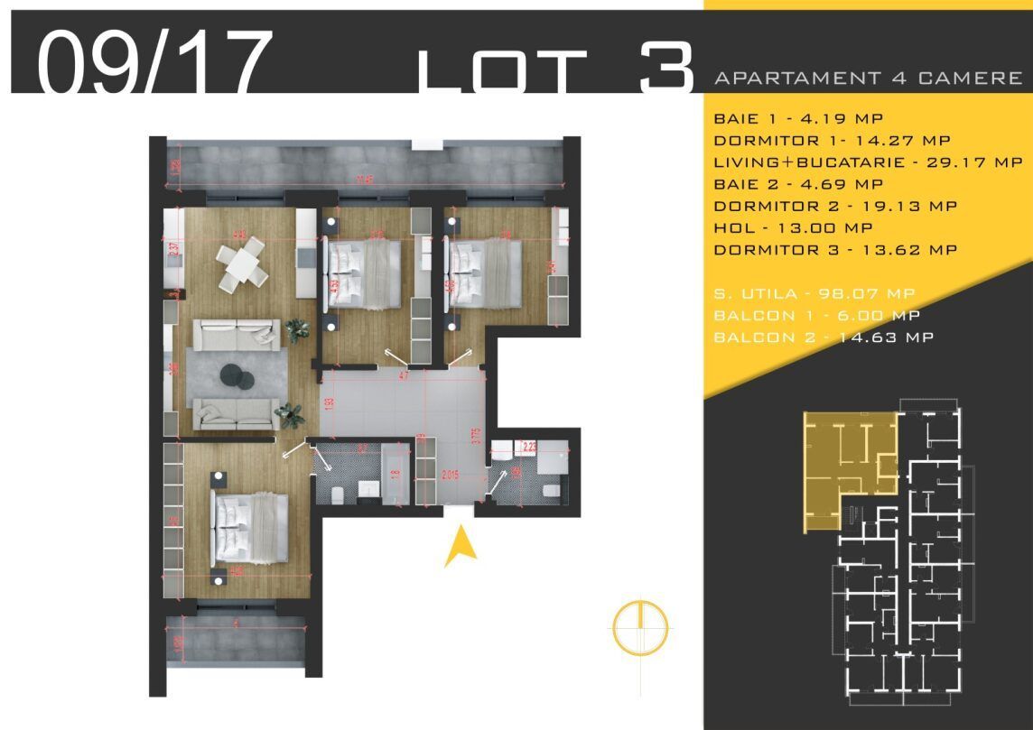 AP. 4CAM. NOUL PROIECT ROSSA AFLAT IN CONSTRUCTIE / PRET PROMO! - Poză 2