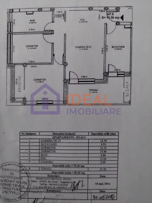 Apartament cu 3 Camere si terasa in Ciresica- Comision 0% - Schiță 7