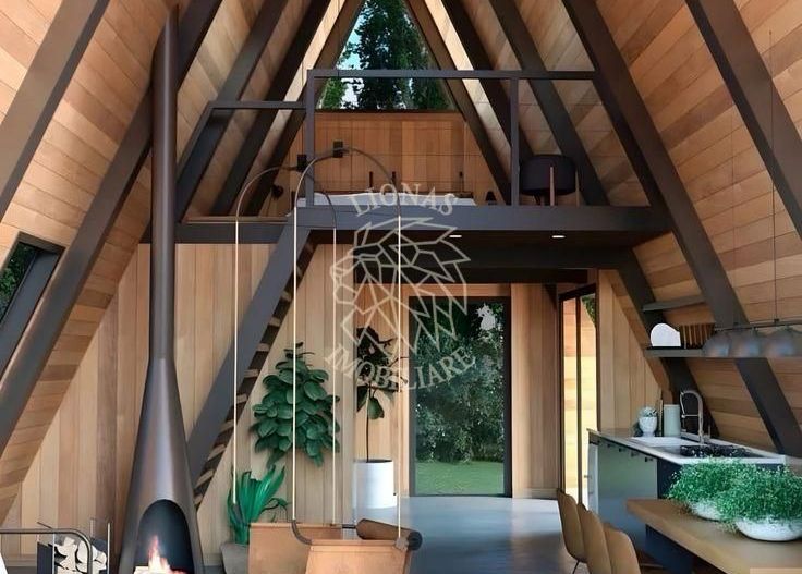 Cabana a Frame 4 camere 76 mp-teren-Colibita - Poză 7