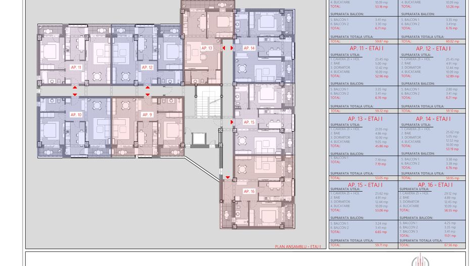 APARTAMENT tip STUDIO - 2 camere, ETAJ 1, cu parcare, Complex LOGICENT; - Poză 2