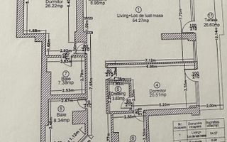 Apartament cu 3 camere *198mp*+ 2 Terase + Parking / Pipera - Schiță 54