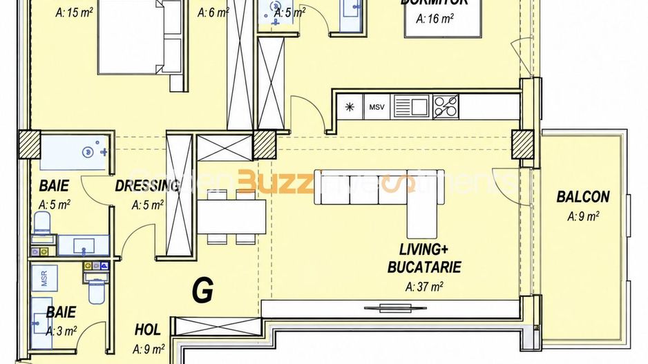 Apartament 3 camere | 134 mp | Iancu Nicolae Residence 5 - Forest II - Poză 11