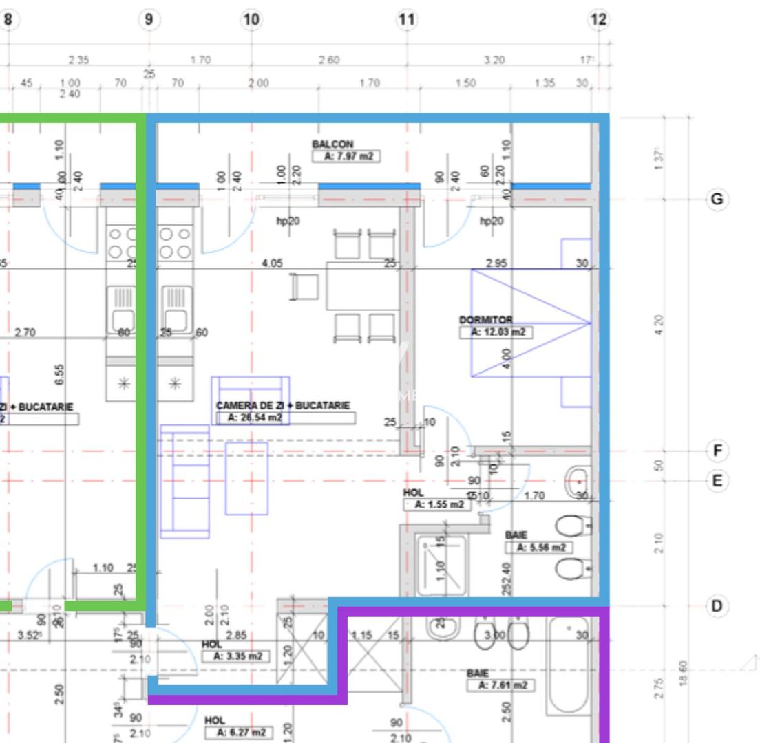 Apartament 2 camere  cu gradina Selimbar - Schiță 9