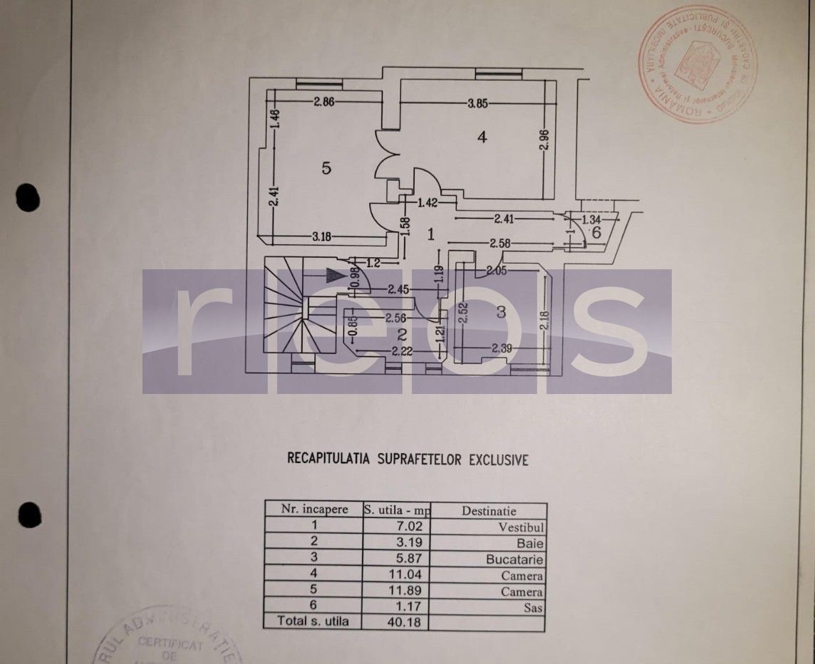 VANZARE APARTAMENT 2 CAMERE 40MP CALEA CALARASILOR HALA TRAIAN CENTRALA PROPRIE - Schiță 16