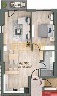 Apartament nou cu 2 camere în zona Între Lacuri - Poză 11