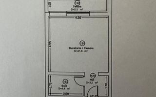 Apartament 1 camera, tip studio, Giroc la asfalt - Poză 9