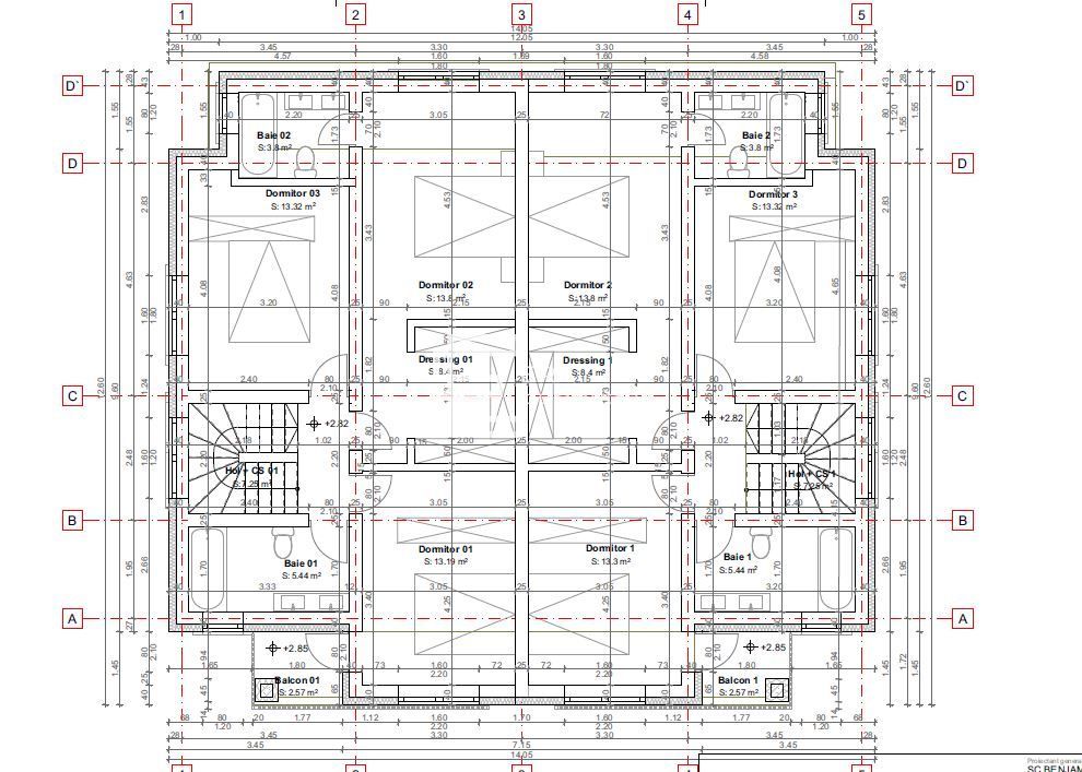 Duplex 4 camere- 120 mp- teren 250 mp- Sura Mica - Schiță 4