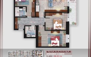 Apartament 4 camere compact  Titan Pallady Metrou Nicolae Teclu