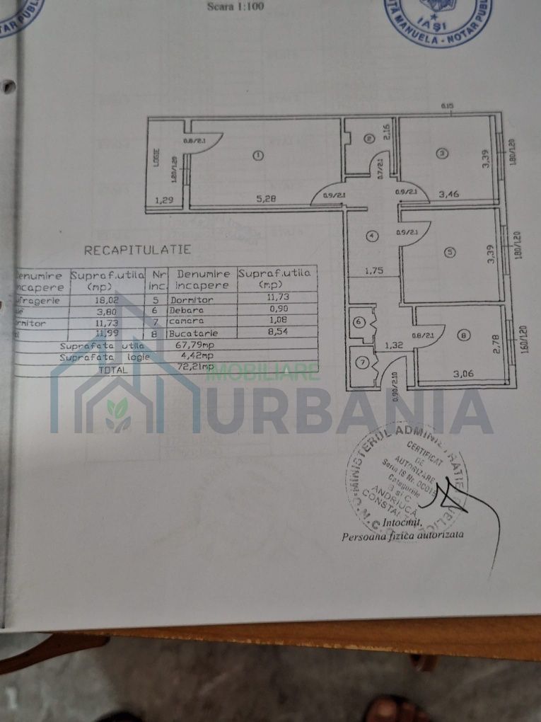 Apartament 3 camere, decomandat, parter inalt, renovat, zona Mircea cel Batran, Alexandru cel Bun - Poză 8