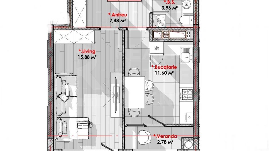 Vânzare, apartament, 1 cameră, șos. Hâncești, Telecentru - Poză 6