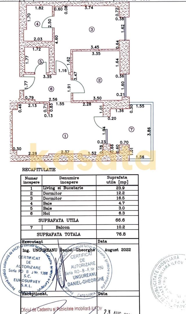 Apartament 3 camere | Complet mobilat | utilat | Parcare si boxa - Schiță 30