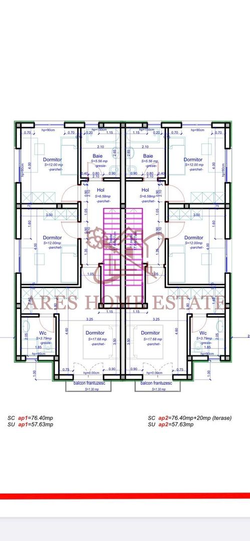 Casa in stil mediteranean, ultrafinisată 5 camere, 3 bai + curte. - Schiță 37