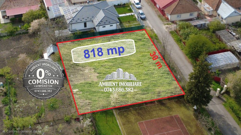 Teren intravilan 800 mp, poziționare excelentă, zona MOARA GRECILOR; - Poză 2
