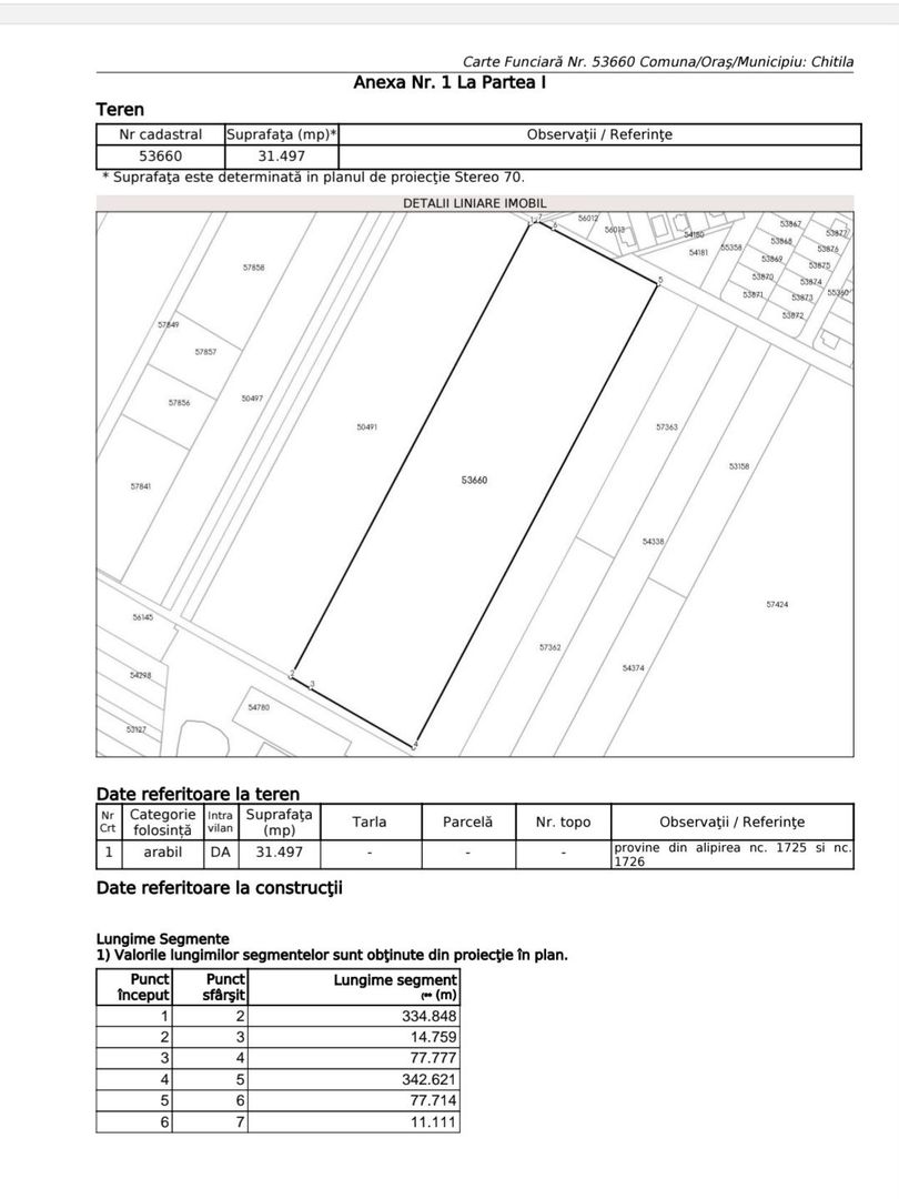Teren intravilan 31497 mp - Chitila zona industriala de hale - Poză 2