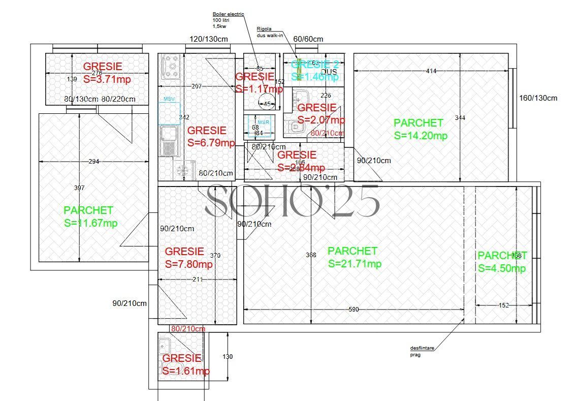 Proprietar Inchiriez 3 camere, renovat, 2 băi – Aviator Popișteanu - Poză 9