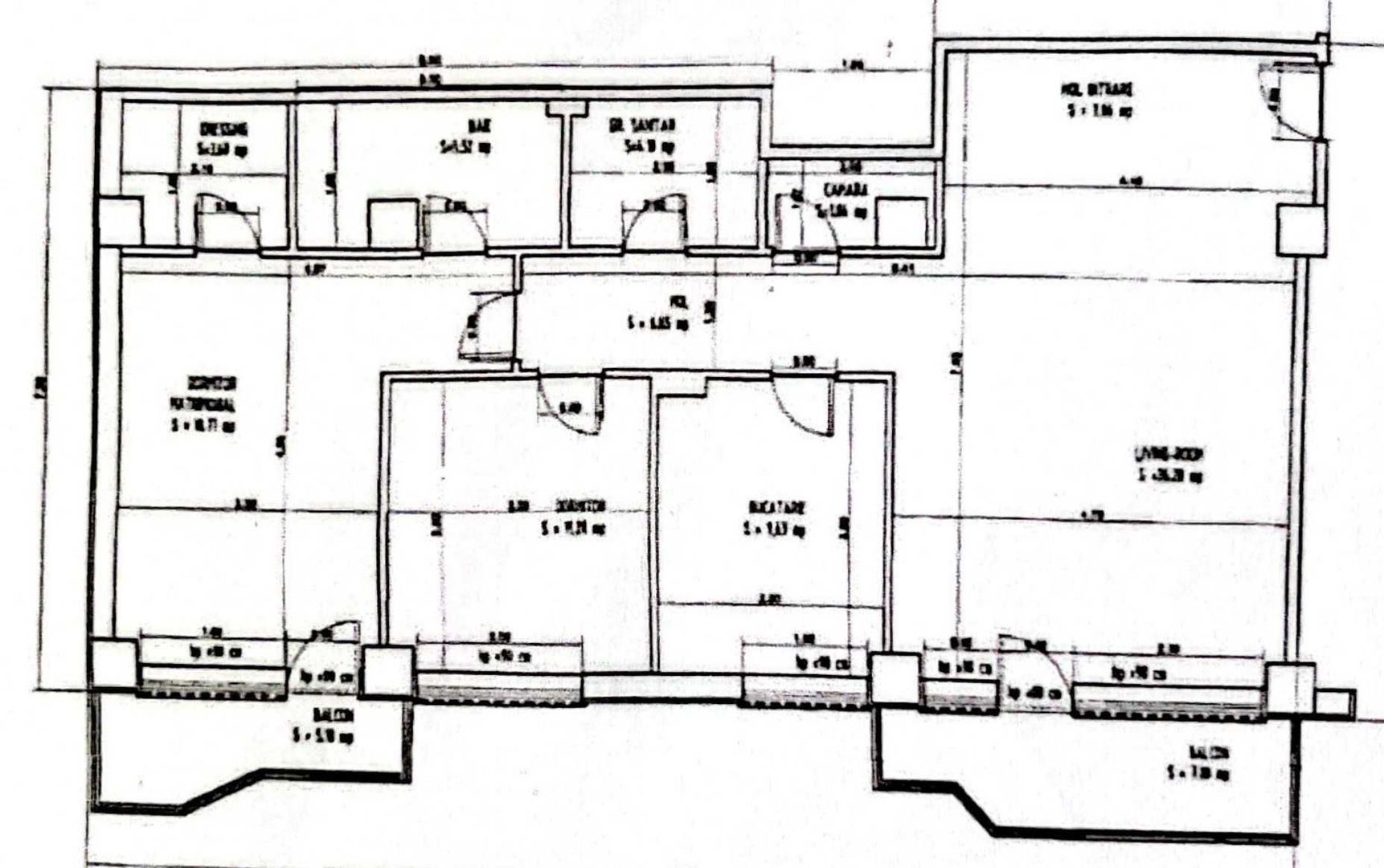 Apartament spatios Sisesti - Doi Cocosi - Straulesti - Schiță 7