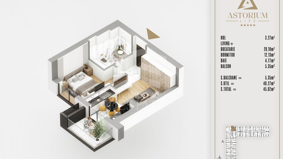 Titan Pallady 2 Camere studio Astorium exclusiv blocul A predare 2025 - Schiță 10