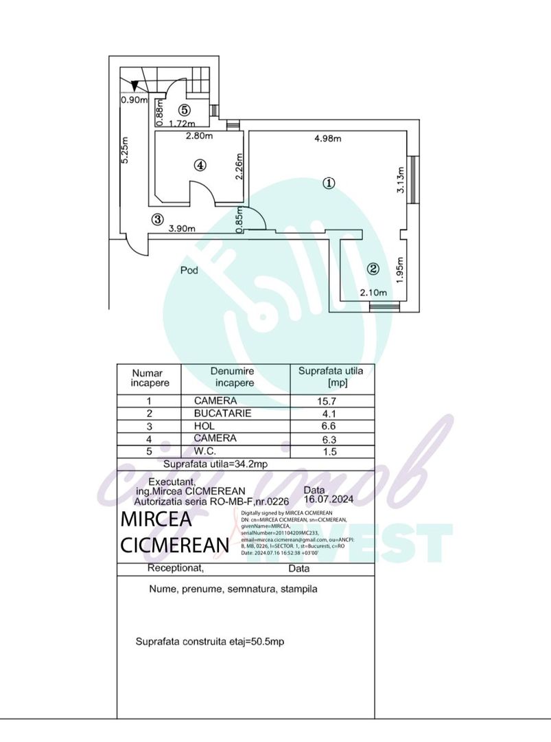 Casa formata din 2 corpuri cu TEREN 433 MP - Poză 19
