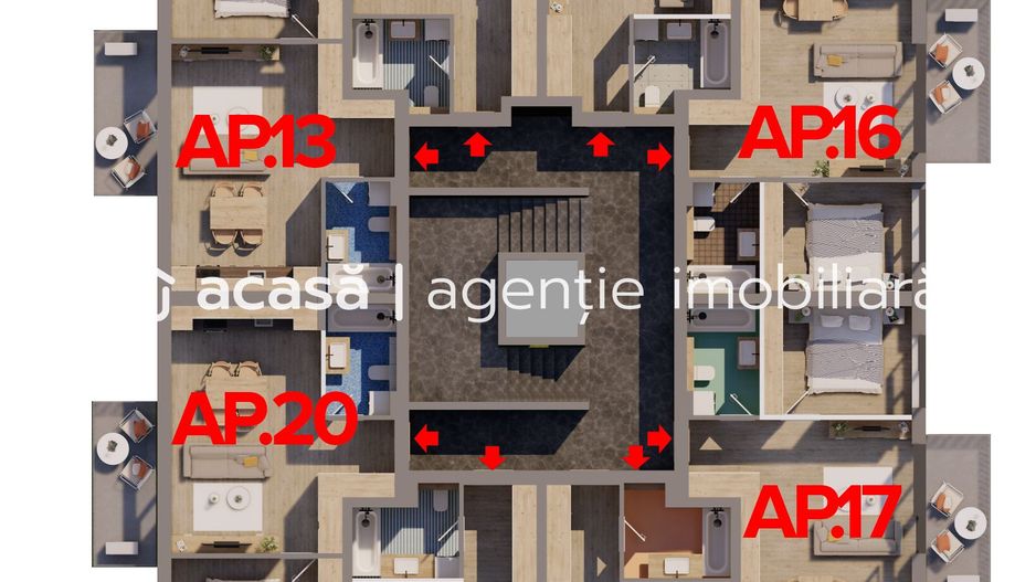 Apartament nou în ARED RED 9 Investiția inteligentă! Fără comisioane! - Poză 12