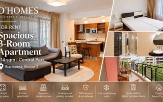 For Rent | Spacious 3-Room Apartment | 114 sqm | Central Park - Poză 1