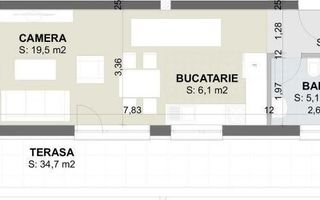 Apartament 3 camere cu terasă panoramică, 92 mp – Sânnicoară - Poză 8