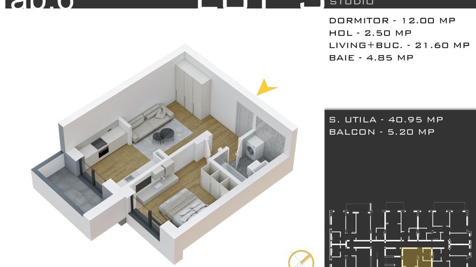 2 camere  -parcare inclusa -proiect nou -Pallady - Schiță 11