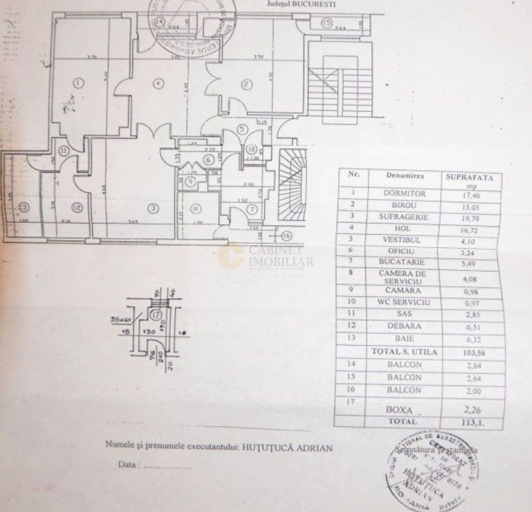 4 camere 113mp | Universitate | Parcare subterana | Boxa - Schiță 24