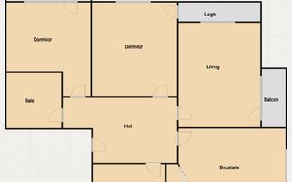 Apartament spatios 3 camere decomandate + 2 locuri de parcare in Baciu - Poză 2