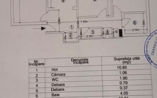 VANZARE 3 CAMERE | DECOMANDAT | ETAJ 1 | RENOVAT | ZONE CRANGASI - Schiță 16