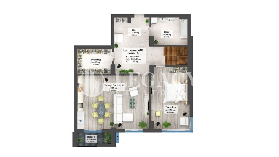Vânzare - Penthouse zona Copou, 192.95 mp utili + 27.50 mp terasă - Poză 3