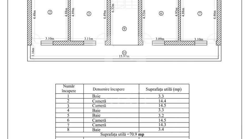 Pensiune la cheie Costinesti | 1022mp | Autorizata ISU | Centrala Gaz - Schiță 34
