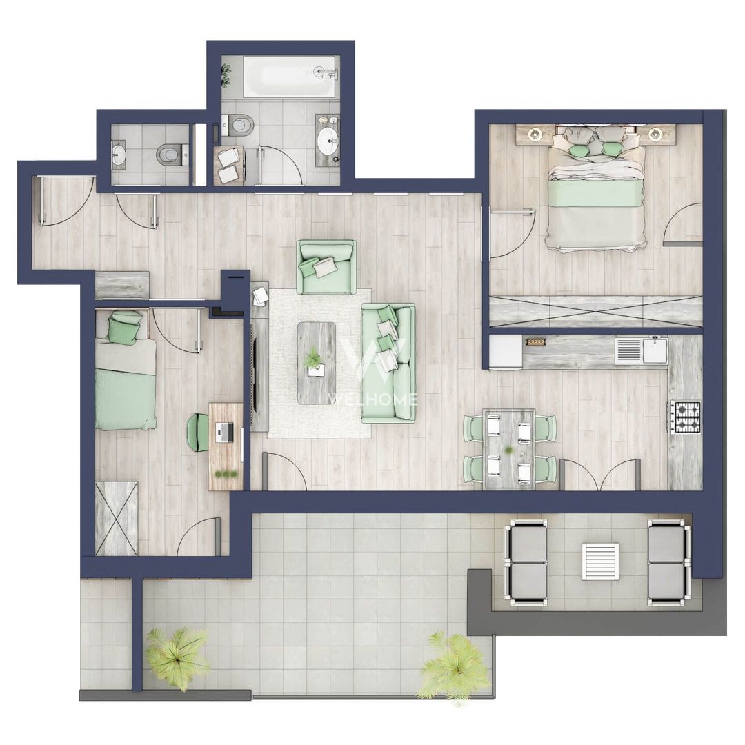 Apartament 3 camere si terasa  - Turnisor, Sibiu - Schiță 16