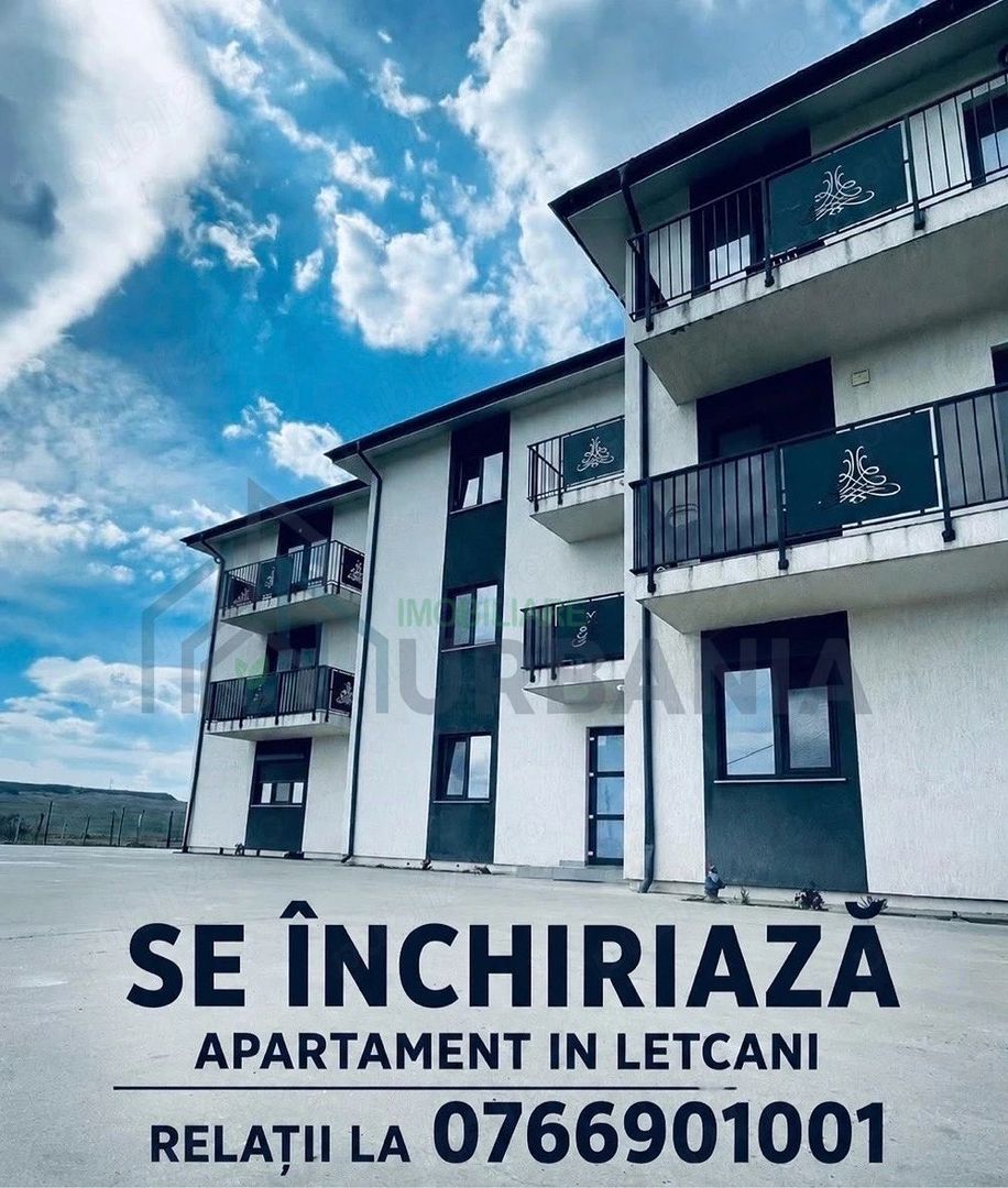 Apartament 2 camere de inchiriat, Letcani, Iasi - Bloc nou, etaj 2 - Poză 1