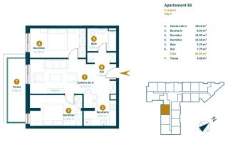 Apartament 3 camere cu CF, finisat, imobil nou, zona pod Ira - Poză 16