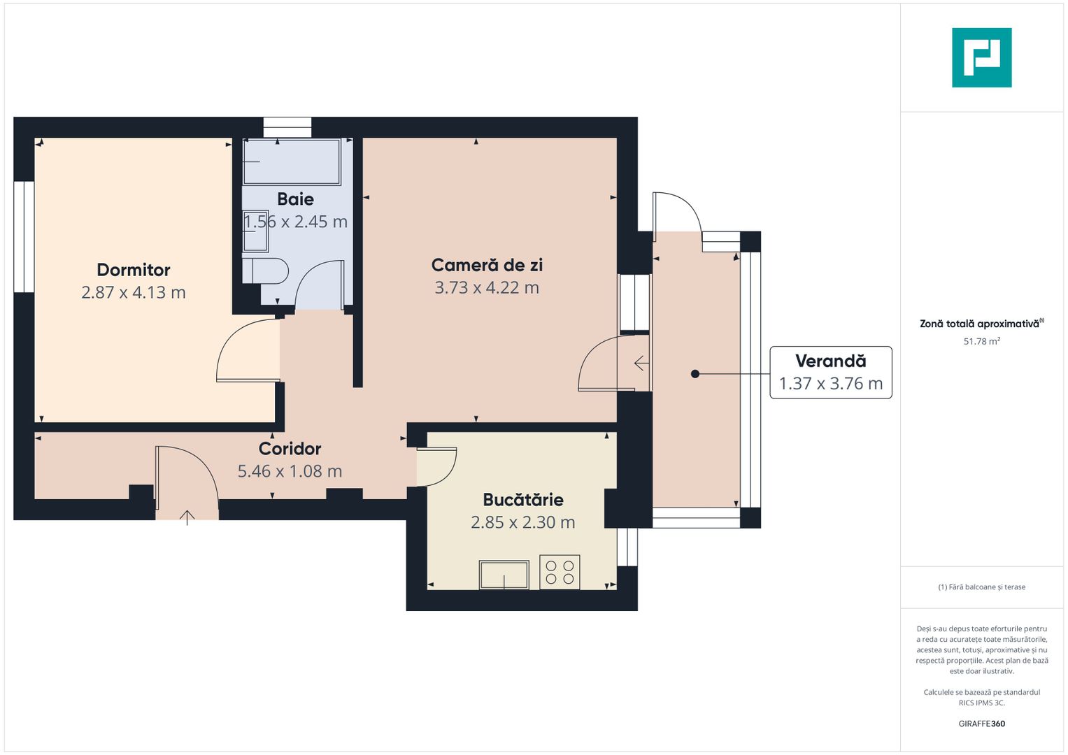 Apartament cu 2 camere și curte proprie+parcare – Lectorului Residence - Poză 14