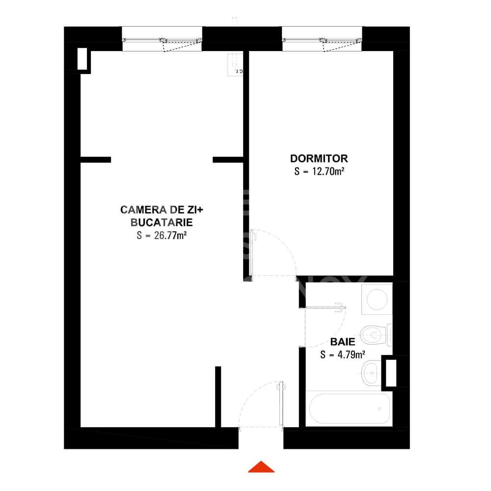 Vânzare, apartament, 2 camere tip 2A, HILS Titanium, București - Poză 9